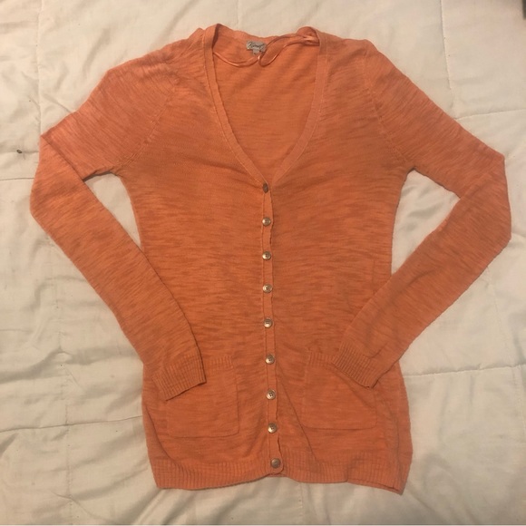 Kismet - Orange 🍊 Button Down Sweater - Picture 1 of 5
